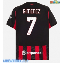 Camisa de time de futebol AC Milan Santiago Gimenez #7 Replicas 1º Equipamento 2025-26 Manga Curta